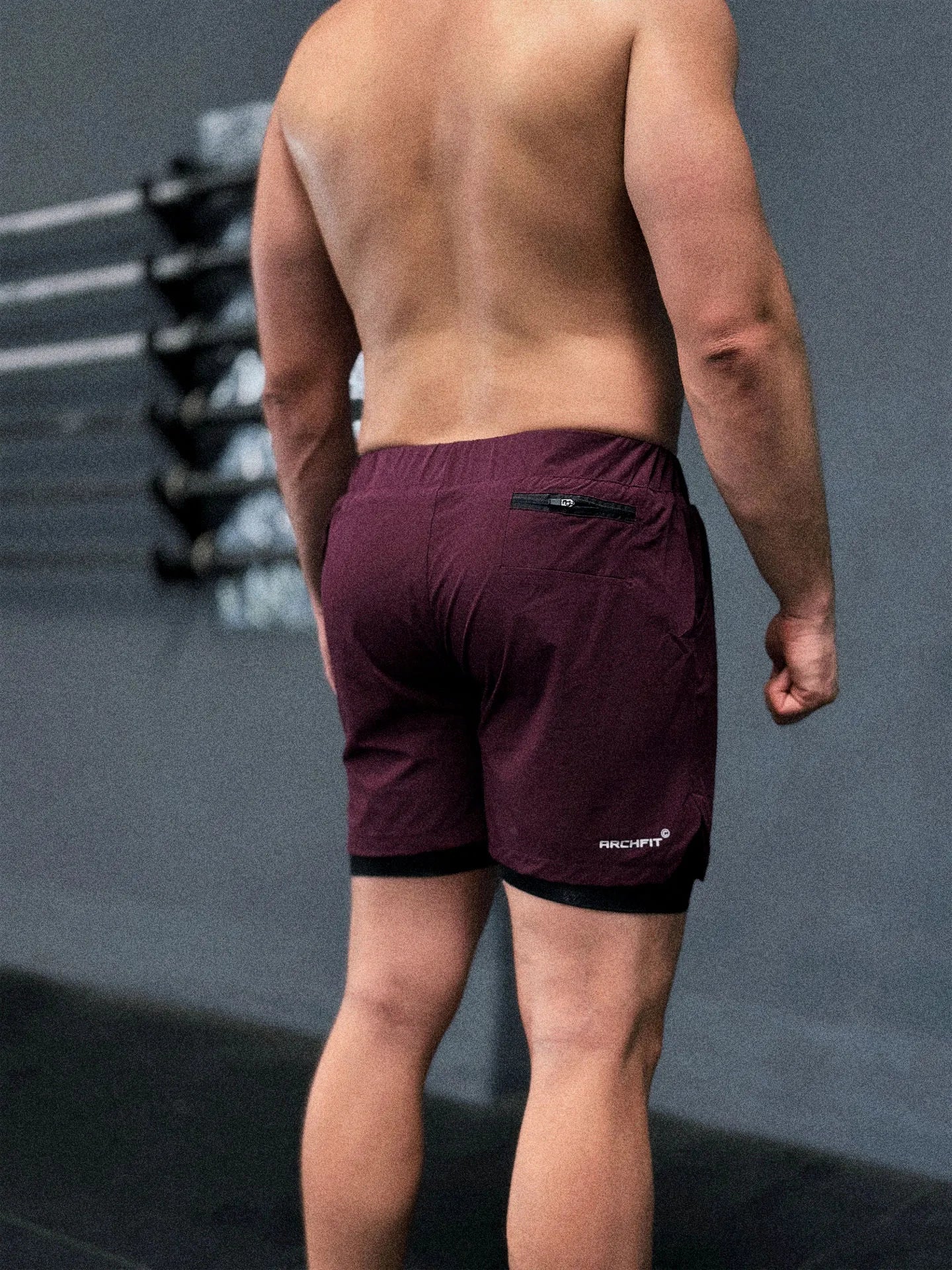 Pantalón corto Doble Reflective - burdeos