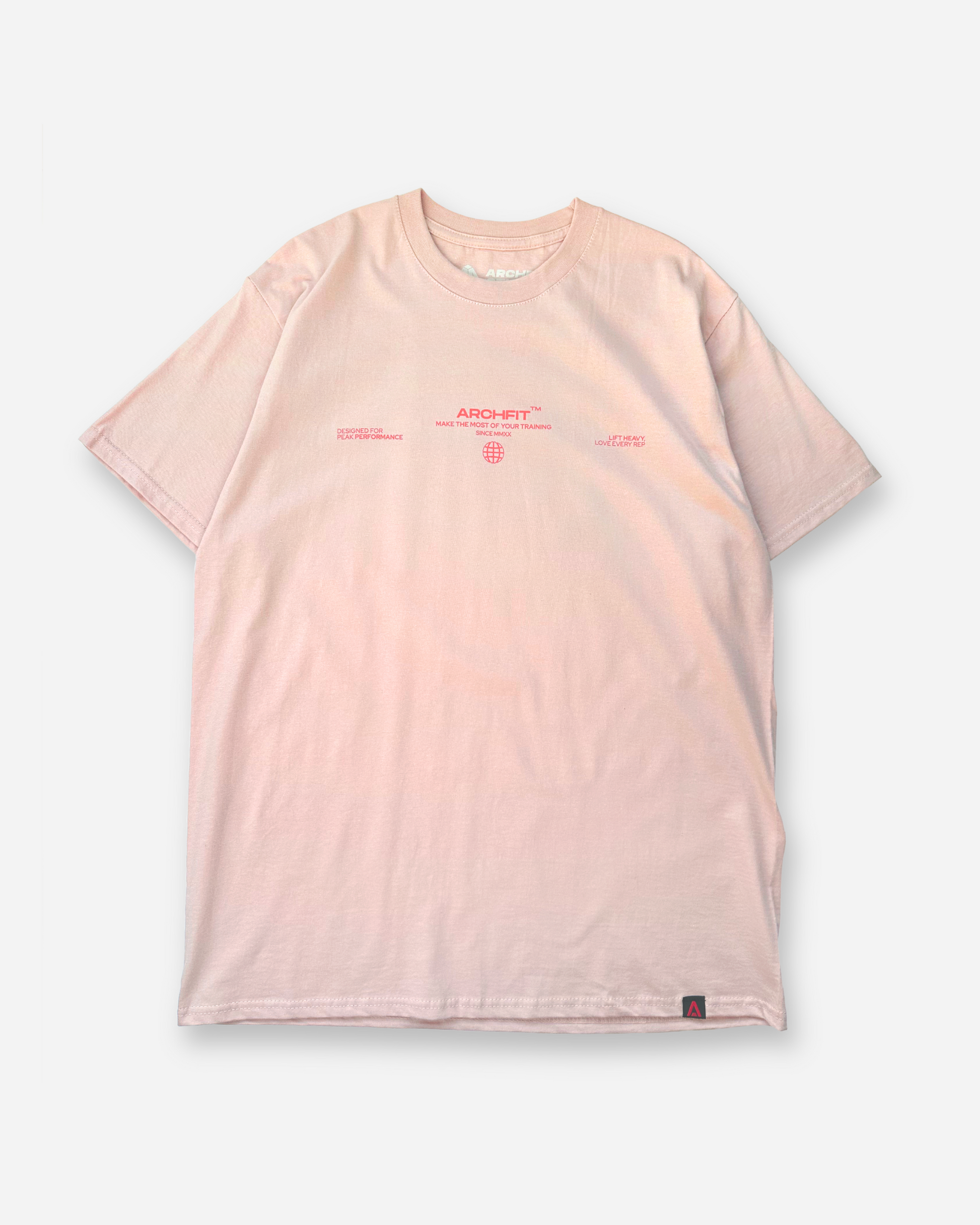 Camiseta oversize 'HAPPY LIFTER' coral claro