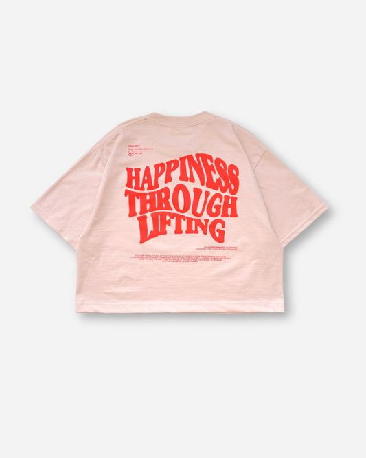 Crop Top 'HAPPY LIFTER' coral claro