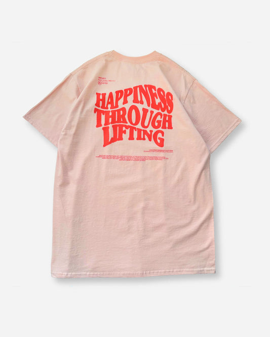 Camiseta oversize 'HAPPY LIFTER' coral claro