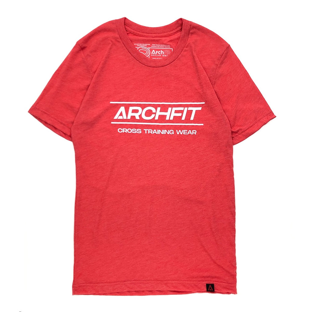 Camiseta 'Archfit' roja coral para Crossfit