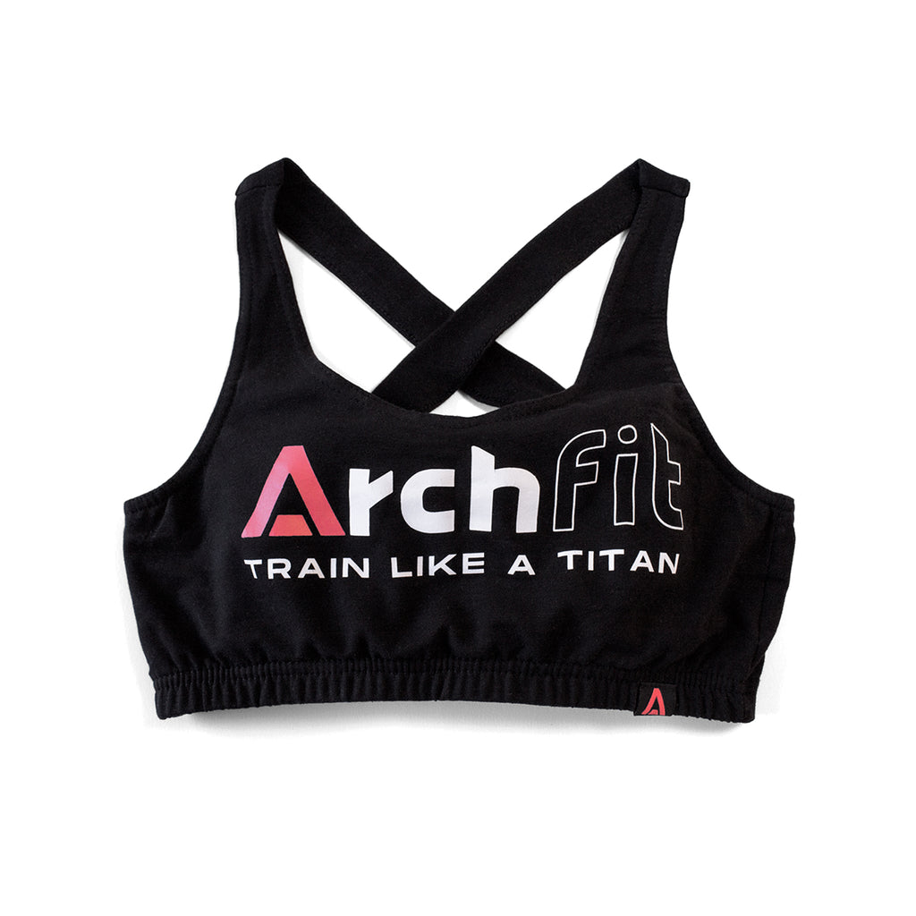 Sports bra negro Archfit logo